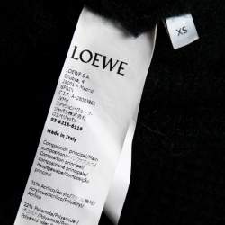 Pre Owned Loewe Multicolor Intarsia Knit  Crew Neck Full Sleeve Crop Sweater XS