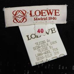 Loewe Black Bead Embellished Silk Maxi Skirt S
