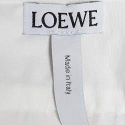 Pre Owned Loewe White Poplin Tasseled Tie Detail Shirt Dress S