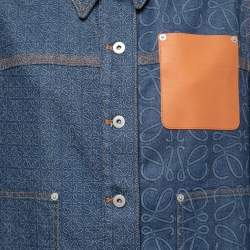 Pre Owned Loewe Blue Anagram Denim Workwear Jacket S