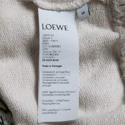 Pre Owned Loewe Cream Knit Herbarium Anagram Embroidered Sweatshirt M