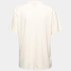 Pre Owned Loewe Beige Cotton Cactus Logo Embroidered T-Shirt S