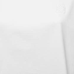مملوكة مسبقًا Loewe White Cotton Knit Crew Neck Boxy Fit T-Shirt S