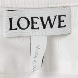 Loewe White Cotton Button Front Full Sleeve Oversized Shirt S