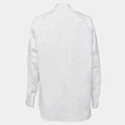 Loewe White Cotton Button Front Full Sleeve Oversized Shirt S