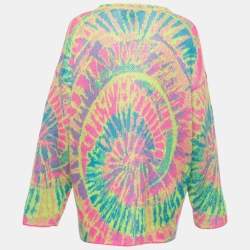 Pre Owned Loewe Paula's Ibiza Multicolor Tie-Dyed Wool Blend Jumper M