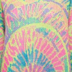 Pre Owned Loewe Paula's Ibiza Multicolor Tie-Dyed Wool Blend Jumper M