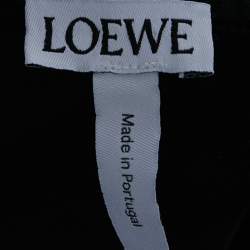 Pre Owned Loewe Black Floral Printed Cotton T-Shirt XS