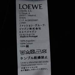 Pre Owned Loewe Black Floral Printed Cotton T-Shirt XS