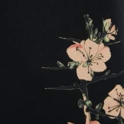 Pre Owned Loewe Black Floral Printed Cotton T-Shirt XS