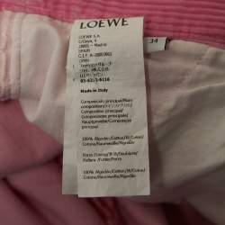 Loewe Pink Corduroy Anagram Embroidered Jeans S