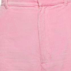 Loewe Pink Corduroy Anagram Embroidered Jeans S