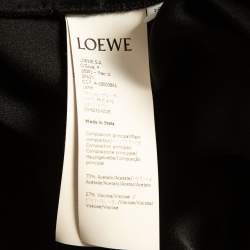 Pre Owned Loewe Black Crepe Asymmetric Wrap Dress S