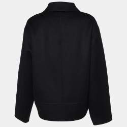 Loewe Black Wool Anagram Pocket Detail Button Front Jacket M