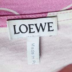 Loewe Pink Wallpaper Print Cotton Crew Neck T-Shirt S