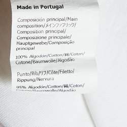 مملوكة مسبقًا Loewe X Paula Ibiza White Printed Cotton Cropped T-Shirt M