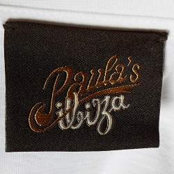 مملوكة مسبقًا Loewe X Paula Ibiza White Printed Cotton Cropped T-Shirt M