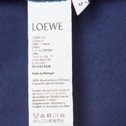 Pre Owned Loewe Navy Blue Graphic Print Cotton T-Shirt M