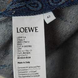 Pre Owned Loewe Blue Anagram Denim Workwear Jacket M