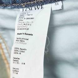 Pre Owned Loewe Blue Washed Denim Buttoned Jeans M Waist 30"