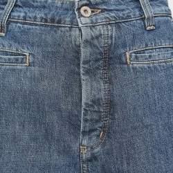 Pre Owned Loewe Blue Washed Denim Buttoned Jeans M Waist 30"