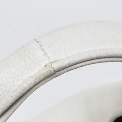 Pre Owned Loewe White Leather Calle Hobo