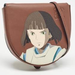 Pre Owned Loewe x Spirited Away Brown Leather Heel Pouch Bag