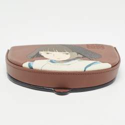Pre Owned Loewe x Spirited Away Brown Leather Heel Pouch Bag