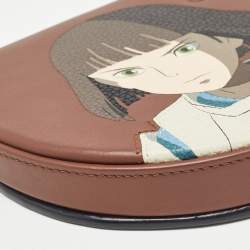 Pre Owned Loewe x Spirited Away Brown Leather Heel Pouch Bag