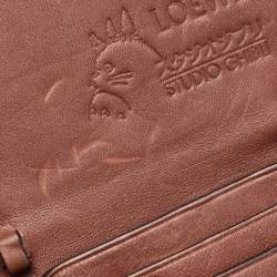 Pre Owned Loewe x Spirited Away Brown Leather Heel Pouch Bag