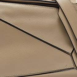 Pre Owned Loewe Beige Leather Medium Puzzle Shoulder Bag