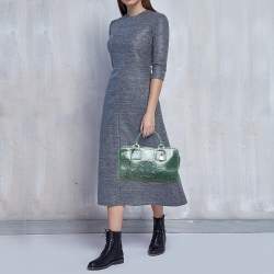 Loewe Green Crocodile Amazona Satchel