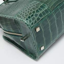 Loewe Green Crocodile Amazona Satchel