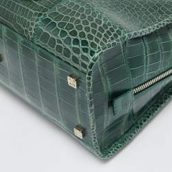 Loewe Green Crocodile Amazona Satchel