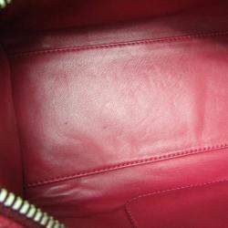 Loewe Pink Red Leather Amazona 28 Satchel