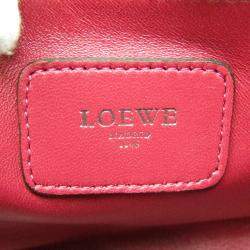 Loewe Pink Red Leather Amazona 28 Satchel