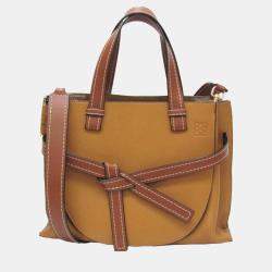 Loewe Brown Leather Small Gate Shoulder Bag