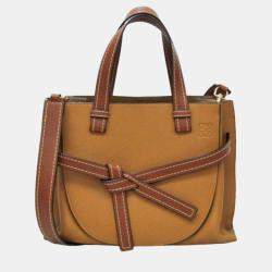 Loewe Brown Leather Small Gate Shoulder Bag