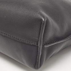 Pre Owned Loewe Black Leather Flamenco Shoulder Bag