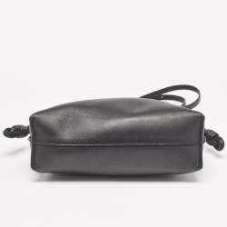 Pre Owned Loewe Black Leather Flamenco Shoulder Bag