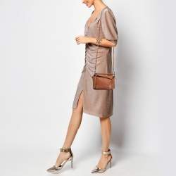 Loewe Brown Leather Mini Puzzle Shoulder Bag