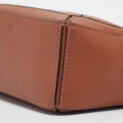 Loewe Brown Leather Mini Puzzle Shoulder Bag