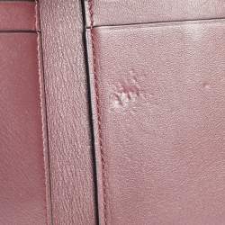 Loewe Purple/Brown Leather Trifold Wallet