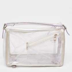 Pre Owned Loewe Clear PVC Medium Puzzle Shoulder Bag