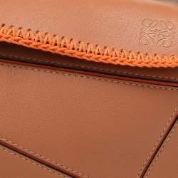 Loewe Brown Leather Small Puzzle Top Handle Bag
