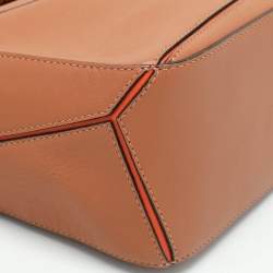 Loewe Brown Leather Small Puzzle Top Handle Bag