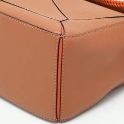 Loewe Brown Leather Small Puzzle Top Handle Bag