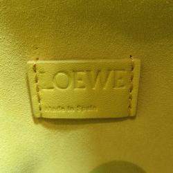 Loewe Yellow Leather Calfskin Monochrome Flamenco Knot Shoulder Bags