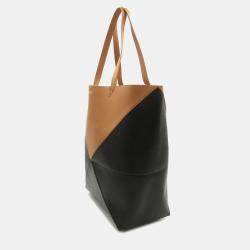 Loewe Black/Brown Leather Medium Puzzle Shoulder Bag