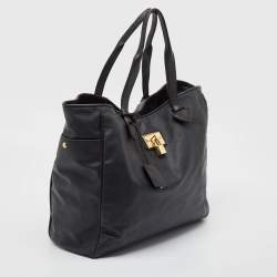 Loewe Black Coated Canvas Shopper Tote